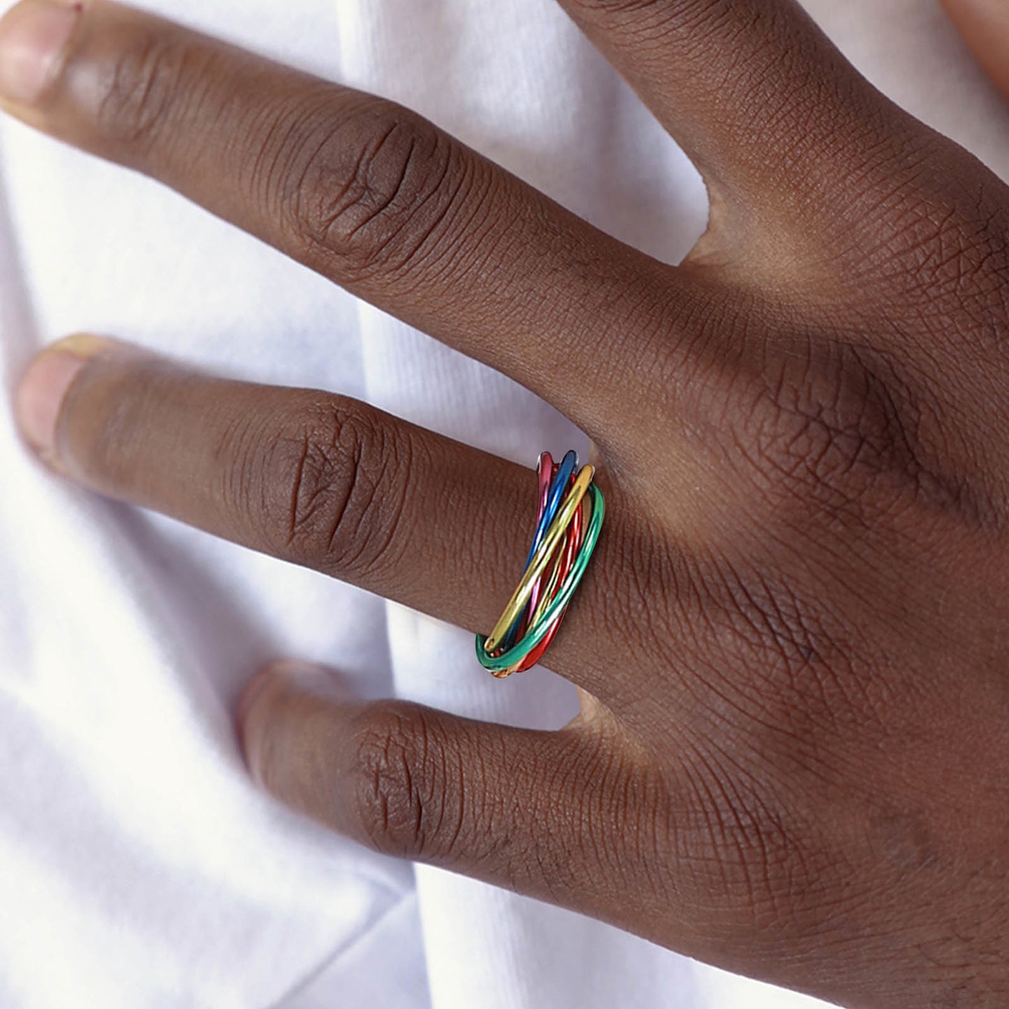 LGBTQ Pride Interlocked Rolling Rings